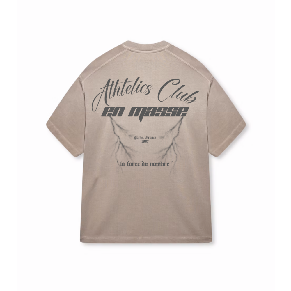 En Masse Athletics Club 'Vintage' T Shirt Sand