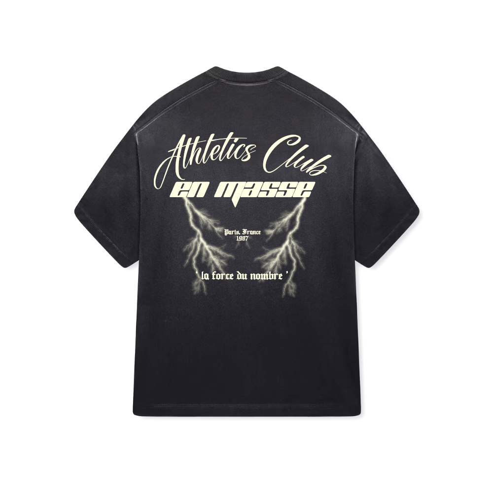 En Masse Athletics Club 'Vintage' T Shirt Black