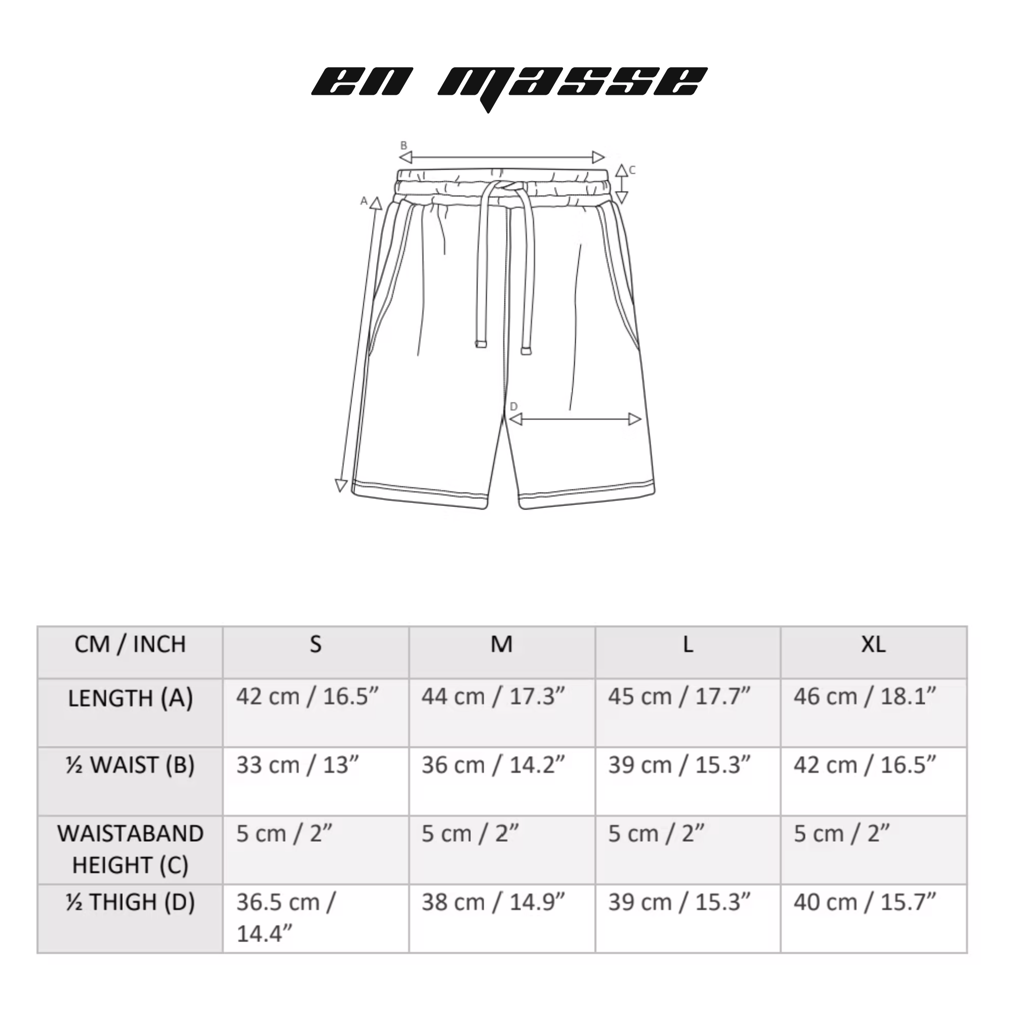 En Masse Logo Shorts Charcoal