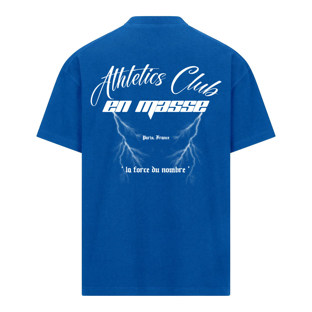 En Masse 'Athletics Club' T Shirt Cobalt