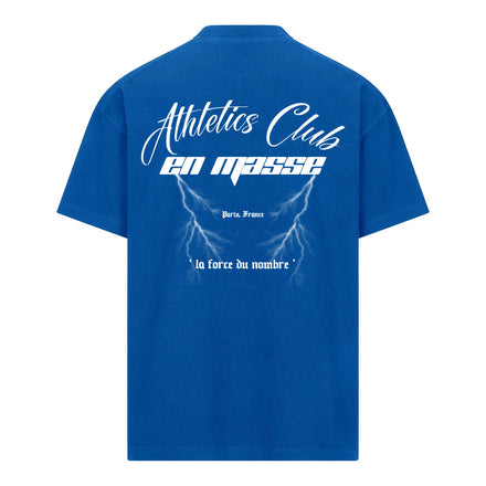 En Masse 'Athletics Club' T Shirt Cobalt