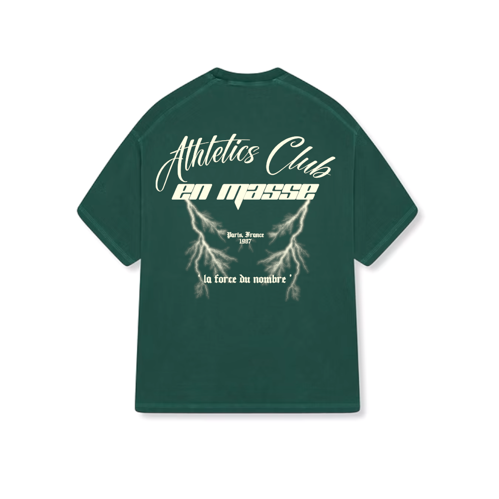 En Masse Athletics Club 'Vintage' T Shirt Green