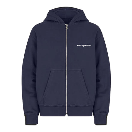 En Masse 'Athletics Club' Zip Hoodie Navy