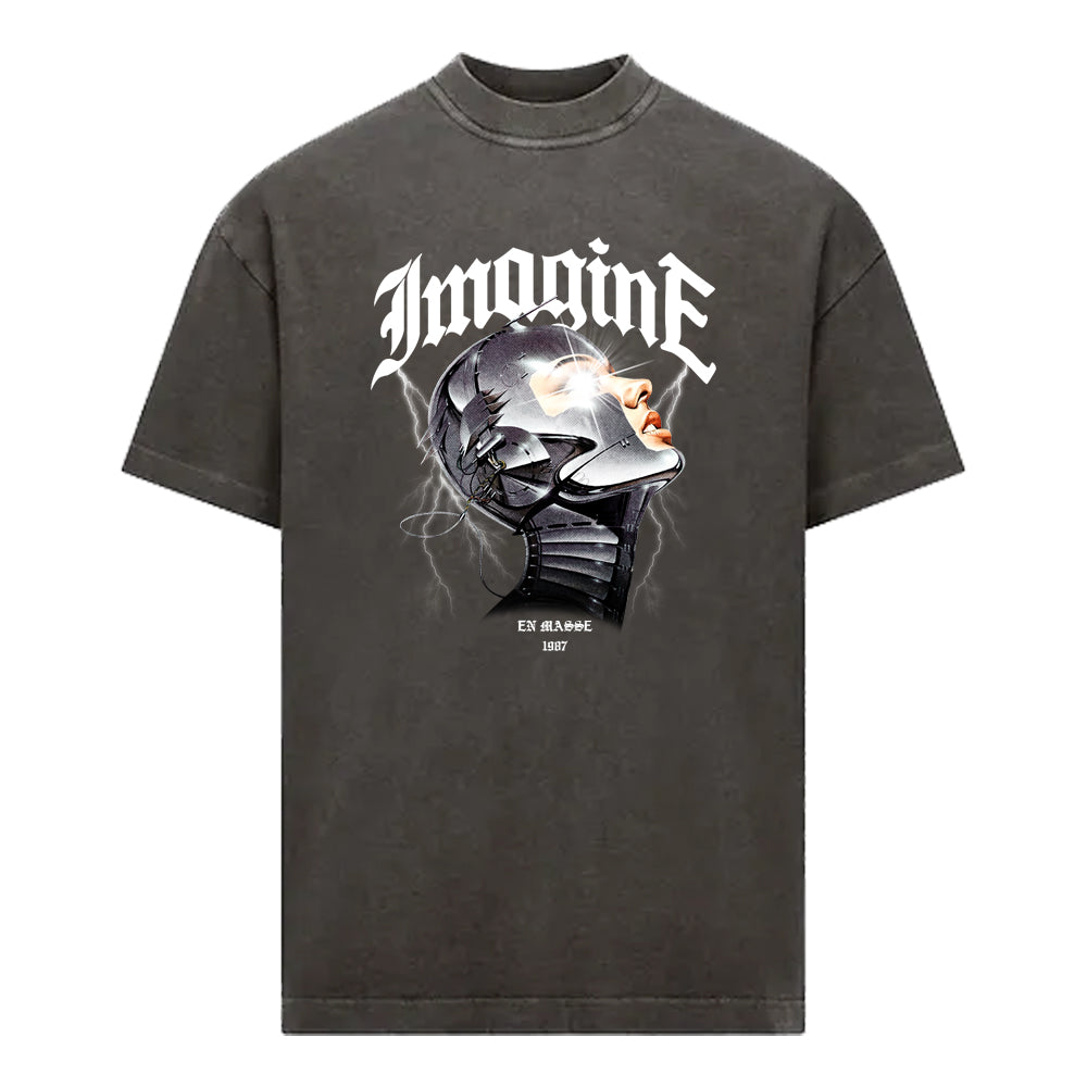En Masse 'Imagine' T Shirt Charcoal