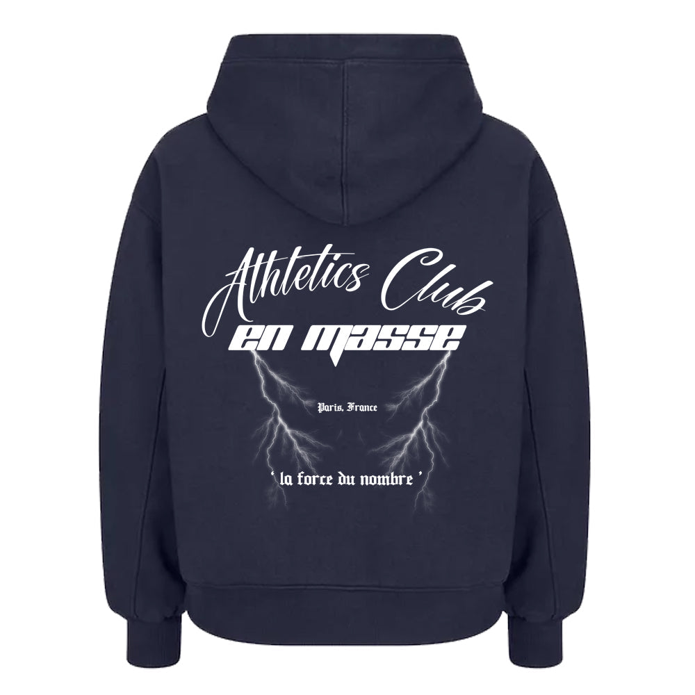En Masse 'Athletics Club' Zip Hoodie Navy