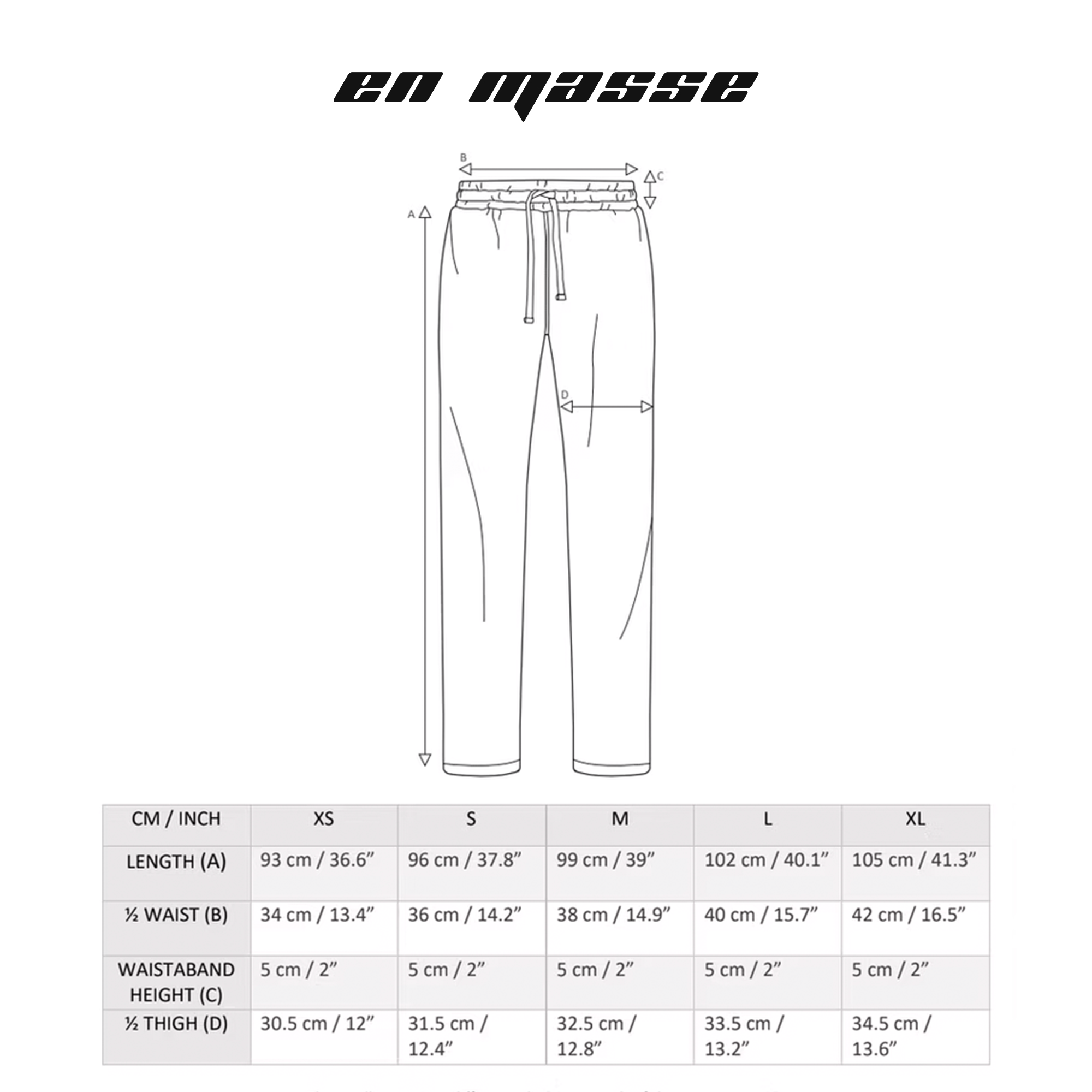 En Masse Logo Sweatpants Joggers Navy