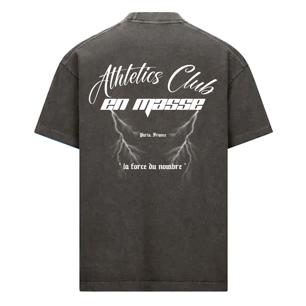 En Masse Athletics Club 'Vintage' T Shirt Charcoal