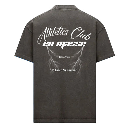 En Masse Athletics Club 'Vintage' T Shirt Charcoal